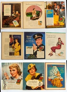9 vintage cigarette ads on quality paper -- Chesterfield, Lucky Strike, etc. - Picture 1 of 10