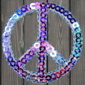 Peace Sign Embroidered Patch — Iron On - Picture 1 of 1