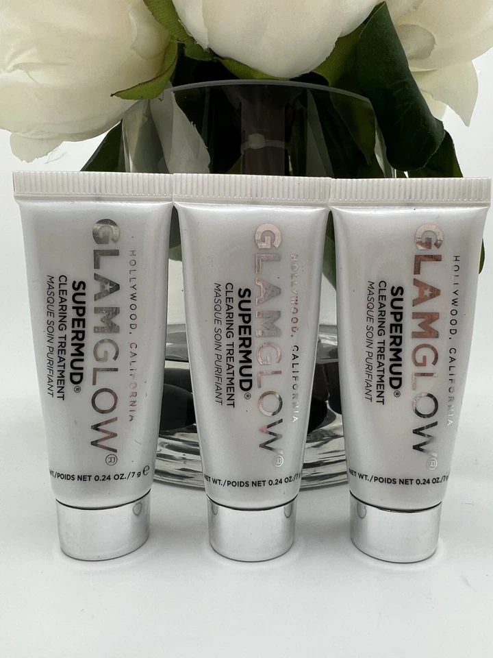 3x Glamglow SUPERMUD Mascarilla Tratamiento Limpieza Tamaño Viaje 0,24 OZ cada una SELLADA Foto 1 de 1
