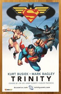 2009 DC Comics Trinity Print Ad/Poster Superman Batman Wonder Woman Jim Lee Art