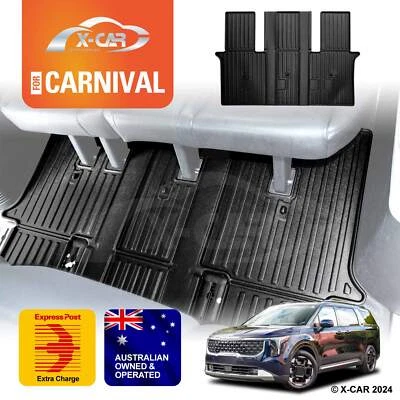 Third Row Seat Floor Mat for Kia Carnival KA4 Series 2020+ Car Mats Carpet Liner - Image 1 of 4