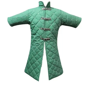 Gambeson Medieval Thick Padded Cotton Gambeson Long Coat Aketon Armor Easter Gif - Picture 1 of 6