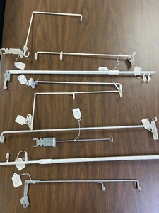 9 pieces Misc. Retail Shelving Metal Hardware- Flag Sign Holders - Picture 1 of 7