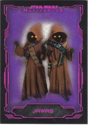 STAR WARS 2016 TOPPS MASTERWORK PURPLE PARALLEL BASE INSERT 18 JAWAS 24/25 RARE - Image 1 of 2