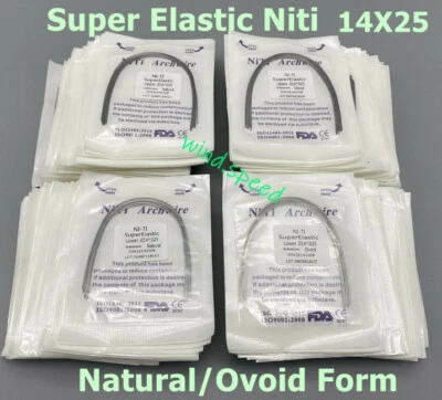 Alambre dental Ortho Arch 14*25 súper elástico Niti rectangular forma ovoide natural Foto 1 de 4