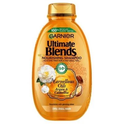 3 x Garnier Ultimate Blends Marvellous Oils Shampoo 400ml