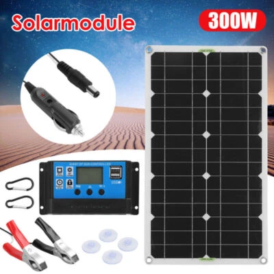 Solarpanel 12V 300W Flexibel Solarmodul Kit für Batterie Camping Wohnmobil Boot - Bild 1 von 4