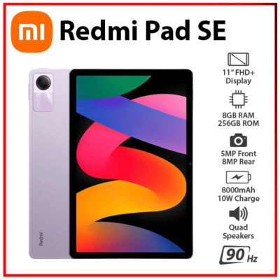 (Wi-Fi)Xiaomi Redmi Pad SE 8GB+256GBGB PURPLE Octa Core Android PC Tablet NEW - Image 1 of 4