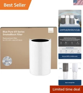 Blue Pure 411 SmokeBlock Filter: 99.99% Wildfire Smoke Protection, 6-Month Life - Picture 1 of 6