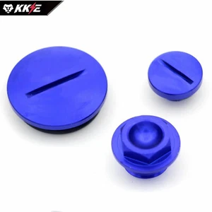 42mm Old Engine Plugs Set Cover for YAMAHA YZ250F 450F WR250F YZ150 YZ250 Blue - Picture 1 of 12