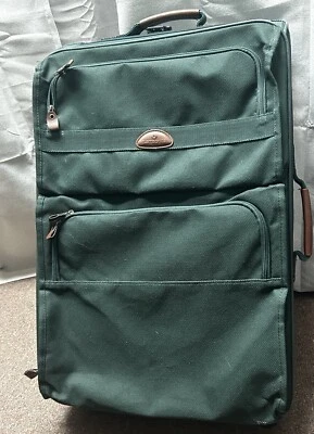Maleta vintage Samsonite verde/marrón equipaje 26"x 13 XL Foto 1 de 4