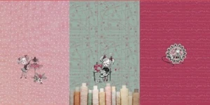 Baumwoll-Jersey Stenzo Panel Mädchen Nähmaschine rosa mint bunt 60 cm x 150 cm - Bild 1 von 3