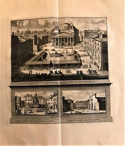 Roma.Deseine.Pantheon de Agrippa .Grabado original.Amsterdam 1704 - Imagen 1 de 1