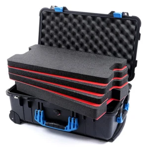 Black & Blue Pelican 1510 Case with foam - Tool control foam inserts (red/black) - Picture 1 of 3