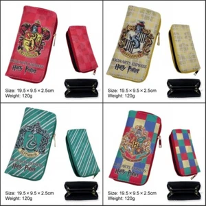 Harri Potter Women Handbags Slytherin Gryffindor Zipper Long Wallet Coin Purse - Picture 1 of 24