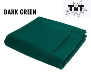 TNT Billiard Pool Table Felt Cloth w/Teflon 9' Cut Bed & Rails * Dark Green * - Picture 1 of 1