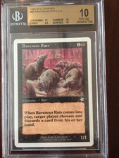 BGS Starter Ravenous Rats 10 Magic Beckett Graded MTG
