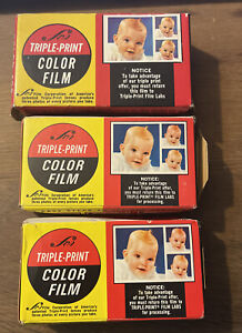 3 Pack FAMOUS BRAND TRIPLE PRINT COLOR 126 FILM EXPIRED DEC. 1976 Sealed