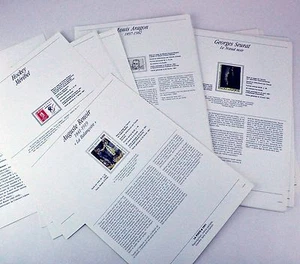 FRANCE. Special Luxury philatelic pages dedicated stamps issued in France 1991. - Picture 1 of 9