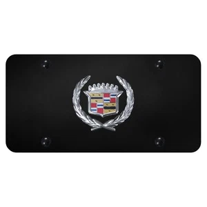 Cadillac Logo License Plate (Chrome on Black) - Bild 1 von 2