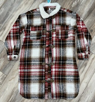 Новый с Ярлыками женская Maurices клетку рубашка куртка размер большой красный коричневый--новый с Ярлыками - Изображение 1 из 4