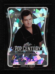 2020 Leaf Pop Century Black Crystals 3/5 Charlie Sheen #BA-CS1 Auto s1i