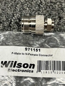 Wilson 971151 F Male to N Female Connector - Picture 1 of 1