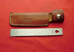 Vintage Schrade Old-Timer 7 1/2" HS-1 Hone Steel Chisel End Leather Sheath MINT - Picture 1 of 7