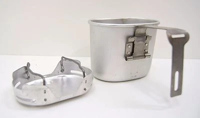 Belgian Army Cup + Stove Compact Lightweight Cook Stand + Mug Set Field Camping