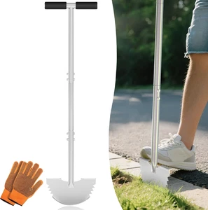 Serrated Edger Lawn Tool - Half Moon Shovel with Softer T-Handle, Lawn Edger for - Picture 1 of 12
