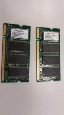 Nr. 2 Modules 256MB PC-2100S MOSEL VITELIC V826632B24SATG-B1 DDR-266 - Image 1 of 2