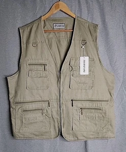 Lodestar Herren 2XL Angelweste Khaki Utility Reisen Safari Outdoor Baumwolle Neu mit Etikett - Bild 1 von 5