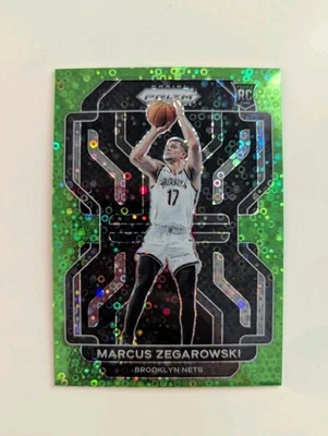 2021-22 Panini Prizm Marcus Zegarowski Fast Break Neon Green Rookie #2/5 - Image 1 of 2