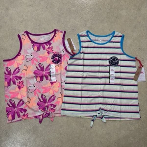 Lot Of 2 - NWT ✅ Justice Girl’s Front Knot Sleeveless Tank Tops ✅ XL - XLP 16/18 - Picture 1 of 21