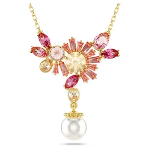 Colgante Swarovski Gema, Perla de Cristal, Flor, Rosa, Chapado en Oro 5688490 - Imagen 1 de 6