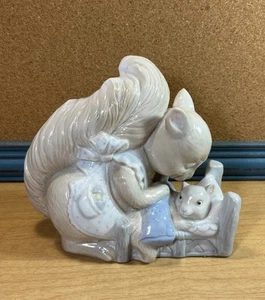 Squirrel Anthropomorphic Mother And Baby Porcelain Figurine Enesco 1989 - Picture 1 of 8