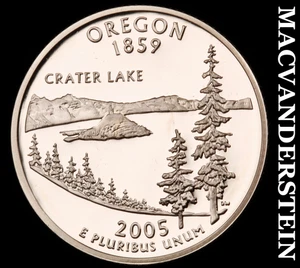 2005-S Silver Oregon State Quarter - Choice Gem Proof  Lustrous  #F1697 - Picture 1 of 2