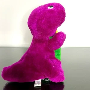 1992 Barney The Dinosaur Plush Toy - 6" Purple & Green-stuffed Animal Vintage - Picture 1 of 8