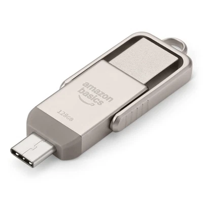 Unità Flash USB Chiavetta con Doppia Porta USB C e USB A 128 GB Colore Argento - Immagine 1 di 4