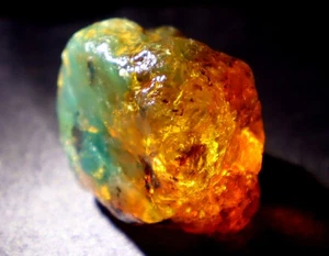 Natürlicher dominikanischer klarer orange grün blauer Bernstein grobes Exemplar 46 mm 22 g - Bild 1 von 14