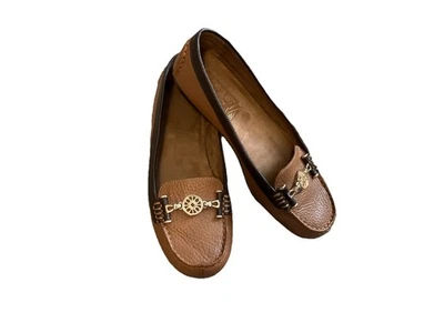 Mocassim Aersoles Nuwlywed Flats Penny Mocassins Couro Marrom 8.5M Almofada Conforto - Imagem 1 de 4