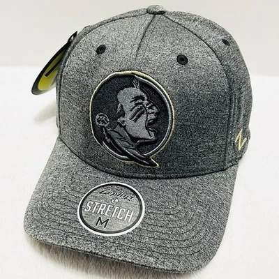 Zephyr Florida State Seminoles Gray Heather Hat Cap Stretch Flex Medium NCAA - Image 1 of 4