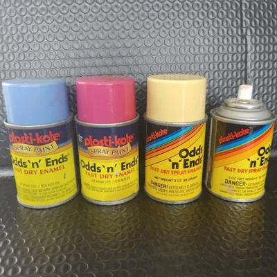 Vintage Plasti-Kote Spray Paint Odds N Ends Fast dry Enamel Pastels Read G - Image 1 of 4