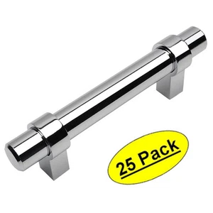 *25 Stück* Cosmas Schrankbeschläge poliertes Chrom Eurostangengriffe #161-3CH - Bild 1 von 1