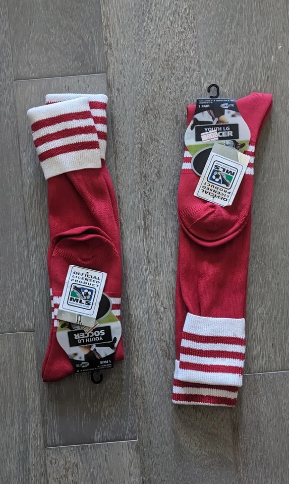 Calcetines hasta la rodilla MLS Adidas equipo juvenil rojo rendimiento (talla única) Foto 1 de 1