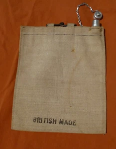 WW1 WW2 BRITISH ARMY RAF OFFICERS CAMPAIGN CANVAS WATER BAG vtg camp equipment - Picture 1 of 5