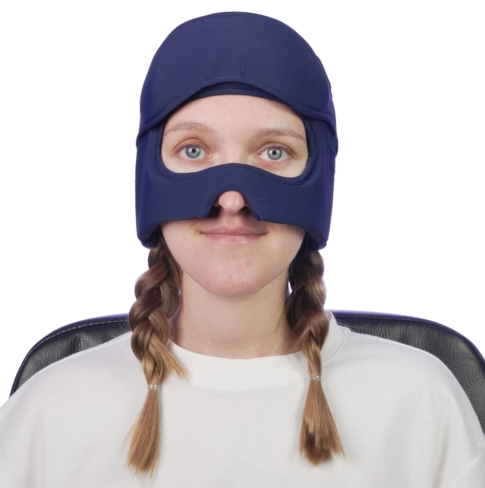 Gorra para aliviar el dolor de cabeza por migraña con máscara de ojos de gel - Sombrero de enfriamiento para aliviar la tensión Foto 1 de 4