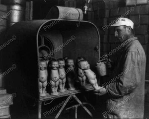 Toy Doll Maker Viintage 8x10 Reprint Of Old Photo - Picture 1 of 1