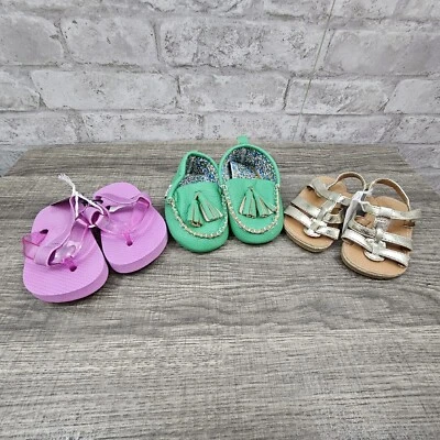 Лот из 3 младенцев девочек обувь размер 4 9-12 месяцев - Изображение 1 из 4