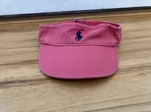 Ralph Lauren Polo Pink Kids Boys Size 4-7 Sun Visor Cap Hat Adjustable Pony Logo - Picture 1 of 12